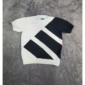 Adidas Sz S Equipment Womens Black White Boxy Short Sleeve Sweatshirt C28-29